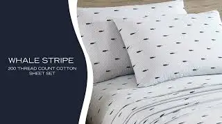 Nautica - Full Size Sheet Sets, Cotton Percale Bedding, Crisp & Cool, Coastal Bedding Set.