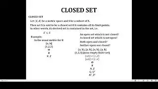MS05 Closed Sets in Metric Spaces