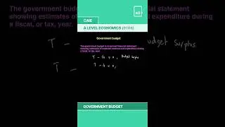 A Level Economics | Government Budgets