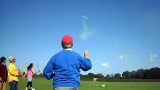 Sharky rocket powered model flying at Old Warden 09/15