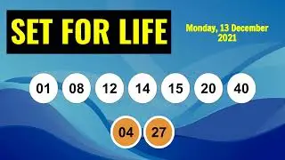 Set for Life Lotto draw results from Monday, 13 December 2021
