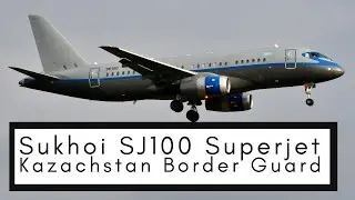RARE Sukhoi SJ100 Superjet Kazachstan Border Guard 95100 Landing at Rotterdam The Hague Airport