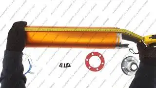 G 1590 Глушитель тюнинг   420 100mm, креп  O78mm   нержавейка, золотой, прямоток, mod 3, шт
