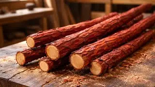 Going Crazy About Creative Woodworking Ideas from Discarded Wood Pieces Combined with Redwood Logs!