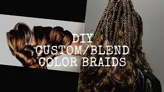 How To Custom Colour Blend Braids | HONEY BLONDE SILVER STRIPE CUSTOM COLOUR | DIY Ombre Color