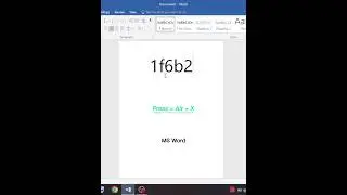 Bicycle MS Word Symbol | Shortcut Key