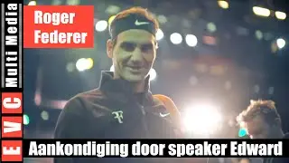 Federer live in Ahoy aangekondigd door speaker Edward van Cuilenborg