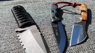 Douglas knives mocket rocket Tops knives mini scandi Suwanee River lime cutter Microtech socom