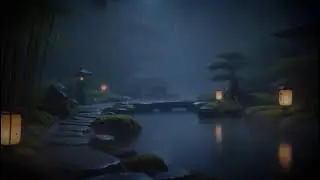 Calm and Relaxing Japanese Music For Sleep With Cicada and Soft Rain Vol. 8