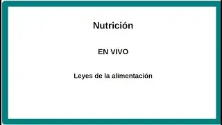 Leyes de la alimentación