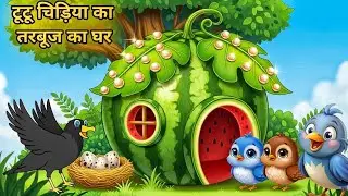 Chidiya Wala Cartoon| / टूटू चिड़िया का तरबूज का घर /moral story / cartoon moral story / Hindi story