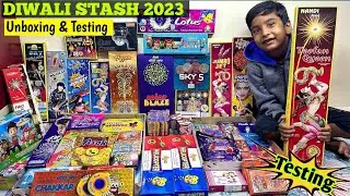 Diwali Crackers Stash 2023🔥Unboxing and Testing 🔥suraj ke experiment #diwalistash2023