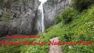 The best waterfall at Mount Rainier NP - Comet Falls - Hiker America Adventurer TV Episode 2