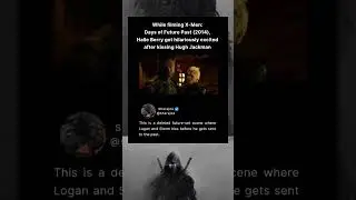 This is a deleted future-set scene where Logan and Storm kiss before he gets sent to the past #movie