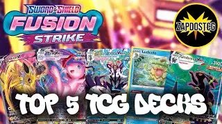 Top 5 BEST Pokemon TCG Decks To Play Right Now + DECKLISTS! (Fusion Strike Meta)