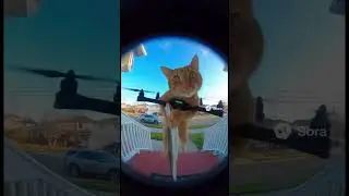 Cat bringing a gift                             #ai #sora #sora2 #funny #cat