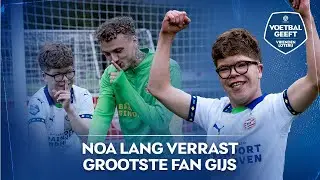 𝗡𝗢𝗔 𝗟𝗔𝗡𝗚 verrast grootste fan Gijs (17) bij PSV ❤️ | #VoetbalGeeft