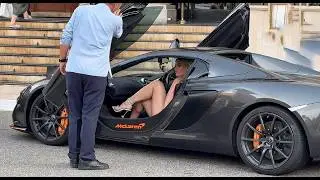 MONACO BILLIONAIRE LADIES LUXURY LIFESTYLE WITH SUPERCARS #monaco #supercars #viral #trending #fyp