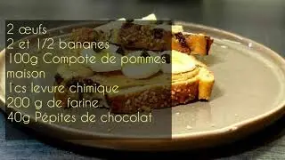 Banana bread sans sucre ni beurre + compote de pomme maison