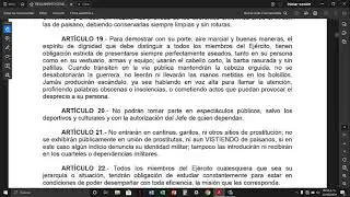 Reglamento General de Deberes Militares,  Título I., Cap. I, II y III.