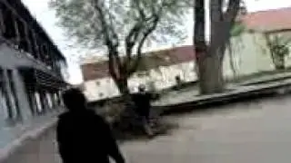 junge der in &auml;ste springt