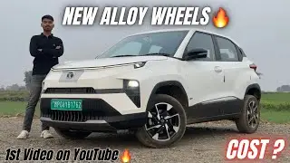 Tata Punch EV Steel Rim Se Alloy Wheels Upgrade 😍 | Look Totally Change | Anurag Imley