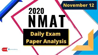 NMAT 2020 Paper Analysis | 12th November | Daily Analysis  | On Unacademy CATalyst
