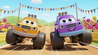 Carrera del Alfabeto de Monster Trucks 🚚🔤 | Rima Divertida | Baby Song Espa&ntilde;ol para Ni&ntilde;os 👶🎶