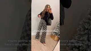 The Cool-Girl Checkered Pants You&rsquo;ll Wear on Repeat 🖤 | Effortless Fall/Winter Style Inspo
