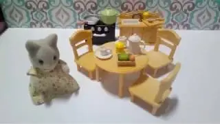 Sylvanian Families Calico Critters Country Kitchen Set Unboxing