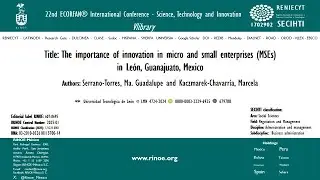 The importance of innovation in micro and small enterprises (MIPES) in León, Guanajuato, Mexico