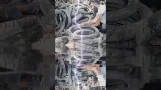 Purana tyre cutting#car #bike#tires #tyre #cutting #shortsvideo #rajutyreripiarig120