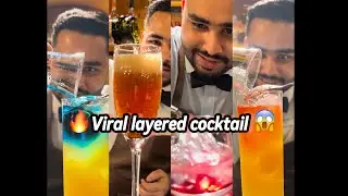 🔥Viral Layered Cocktail😱|How To Make Layered Drink|romibartender #cocktail #drink #viralvideo