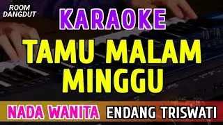 TAMU MALAM MINGGU - KARAOKE NADA WANITA || ENDANG TRISWATI