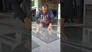 Cara potong kaca 5mm || lihat hasilnya amazing sekali