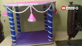 Easy Cardboard Ganpati decoration ideas|Abhira's kitchen & craft |
