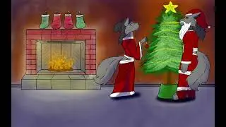 Wolves' Holiday! #Wolves #Furry #Anthro #Christmas #XMas #FurryArt #DigitalArt #OC #Rex #Mitsuki