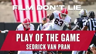FILM DON'T LIE: Sedrick Van Pran's six yard gain