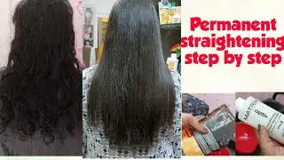 Hair permanent straightning step by step|Matrix permanent straigtning|smoothning #permanentstraight