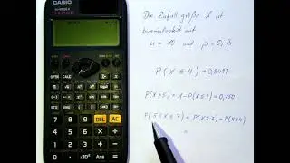 Kumulierte Wahrscheinlichkeiten mit Casio fx-87DEX
