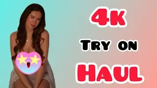 4K Try-On Haul | 4K Transparent cleaning  & Lingerie Chic Mesh Dress Try On haul