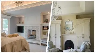 75 Mid-sized Bedroom With A Tile Fireplace Design Ideas You'll Love 🔴