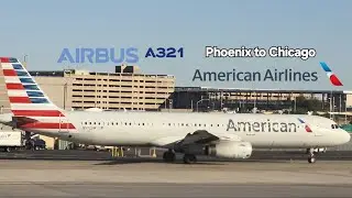[4k60fps] Flying to Chicago from Phoenix on American Airbus A321 +  Centurion lounge at PHX
