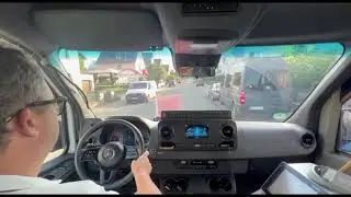 Bus driving on Germany With a Mersedes sprinter city 2020