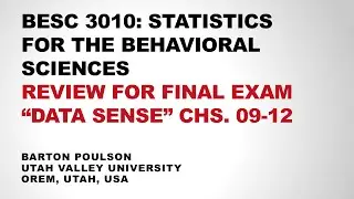 BESC 3010: Review for Final Exam