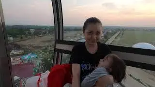 Вид с колеса обозрения в городе Шымкент
