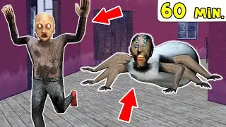 Grandpa vs Granny-Spider - funny horror animation parody (60 min. super collection)