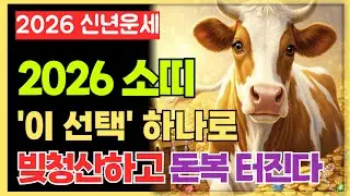 2026년 소띠 대운 시작! ‘귀인’이 움직이기 시작합니다. 드디어 당신의 시간입니다