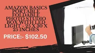 Amazon Basics Portable Foldable Photo Studio Box with LED Light - 25 x 30 x 25 Inches