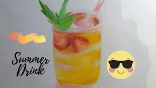 Realistic Summer Drink Drawing | JelloLuck